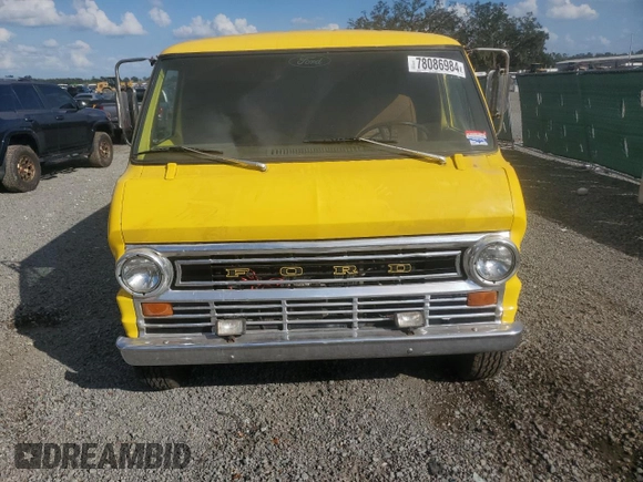 1974 Ford Econoline Cargo with VIN E24GHV40348, listed as a Copart auction lot 78086984 with 97,011 mi miles and Non Repairable. Bid and sale history available at DreamBid. Image 5.