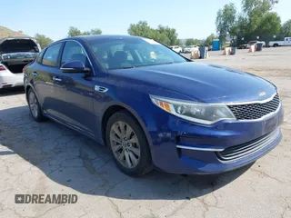 2018 Kia Optima LX with VIN 5XXGT4L31JG268493, listed as a IAAI auction lot 41965277 with 97,458 mi miles. Bid and sale history available at carsss.com. Image 1.