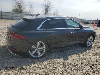 2023 Audi Q8 Premium Plus with VIN WA1BVBF1XPD032408, listed as a Copart auction lot 55977695 with 19,596 mi miles and Salvage title. Bid and sale history available at DreamBid. Image 3.