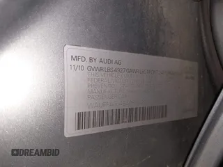 2011 Audi A4 Premium Plus с VIN WAUFFAFL4BA086620, выставлен на аукционе IAAI как лот 42264954 с пробегом 145 400 миль миль и . История ставок и продаж доступна на DreamBid. Изображение 9.