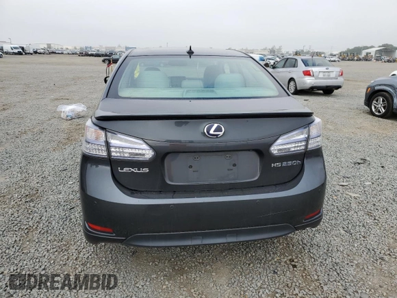 2010 Lexus HS 250h with VIN JTHBB1BA6A2011118, listed as a Copart auction lot 49849025 with 159,276 mi miles and Salvage Title. Bid and sale history available at DreamBid. Image 6.