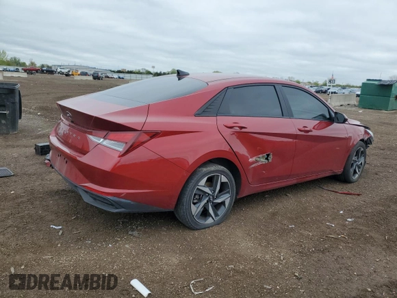 2023 Hyundai Elantra SEL with VIN KMHLS4AGXPU617964, listed as a Copart auction lot 55487845 with 32,060 mi miles and Salvage title. Bid and sale history available at DreamBid. Image 3.