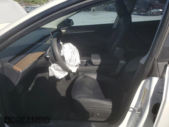 2023 Tesla Model 3 with VIN 5YJ3E1EA9PF552470, listed as a Copart auction lot 48458625 with 13,390 mi miles and Salvage Title. Bid and sale history available at DreamBid. Image 7.
