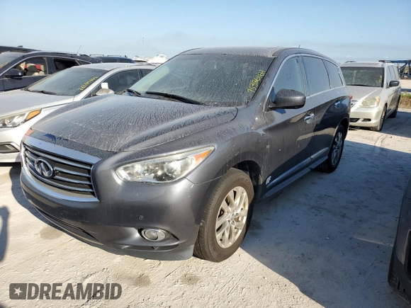 2013 Infiniti JX35 with VIN 5N1AL0MM3DC321135, listed as a Copart auction lot 75386164 with 0 mi miles and Non Repairable. Bid and sale history available at carsss.com. Image 1.