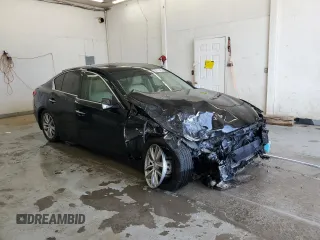2016 Infiniti Q50 with VIN JN1EV7AR0GM341143, listed as a Copart auction lot 52911345 with 93,663 mi miles and Salvage Title. Bid and sale history available at DreamBid. Image 4.