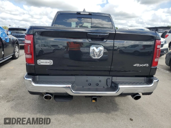 2023 Ram 1500 Longhorn with VIN 1C6SRFKT6PN505392, listed as a Copart auction lot 75026734 with 14,774 mi miles and Salvage title. Bid and sale history available at DreamBid. Image 6.