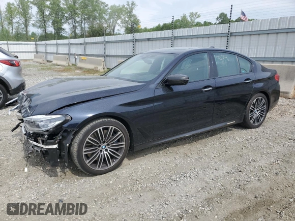2018 BMW 5 Series 540i with VIN WBAJE5C53JWA94657, listed as a Copart auction lot 51058014 with 63,460 mi miles and Salvage Title. Bid and sale history available at carsss.com. Image 1.