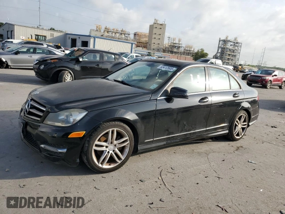 2014 Mercedes-Benz C 250 Sport with VIN WDDGF4HB8EA957803, listed as a Copart auction lot 63412805 with 110,391 mi miles and Clean title. Bid and sale history available at DreamBid. Image 1.