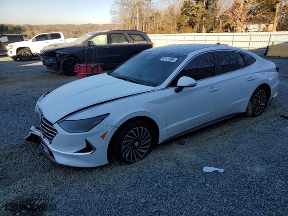 2022 Hyundai Sonata Hybrid Limited with VIN KMHL54JJ8NA049540, listed as a Copart auction lot 87121394 with 28,210 mi miles and Salvage Title. Bid and sale history available at carsss.com. Image 1.