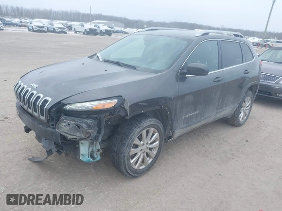 2018 Jeep Cherokee Overland with VIN 1C4PJMJX5JD594240, listed as a IAAI auction lot 41285832 with 130,334 mi miles. Bid and sale history available at carsss.com. Image 17.