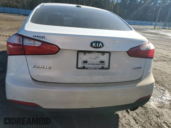 2016 Kia Forte EX with VIN KNAFZ4A82G5552038, listed as a Copart auction lot 46706725 with 103,380 mi miles and Salvage Title. Bid and sale history available at carsss.com. Image 6.