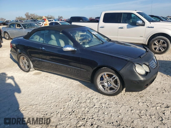 2005 Mercedes-Benz CLK 320 with VIN WDBTK65J55F148952, listed as a Copart auction lot 77080854 with Not Provided miles and Salvage Title. Bid and sale history available at DreamBid. Image 4.