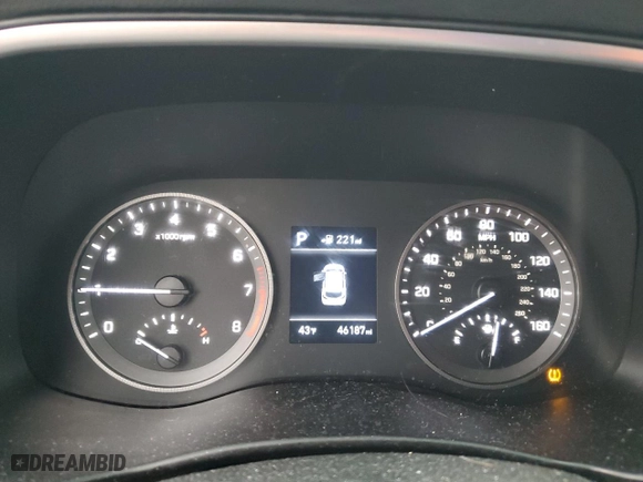 2021 Hyundai Tucson Limited with VIN KM8J33AL8MU340397, listed as a Copart auction lot 46588315 with 46,187 mi miles and Salvage Title. Bid and sale history available at carsss.com. Image 9.