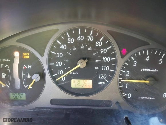 2002 Subaru Impreza Wagon Outback Sport with VIN JF1GG68592H815580, listed as a IAAI auction lot 38139266 with 174,259 mi miles. Bid and sale history available at carsss.com. Image 7.