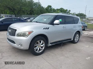 2011 Infiniti QX56 7-passenger with VIN JN8AZ2NF8B9501238, listed as a IAAI auction lot 42430925 with 188,605 mi miles and . Bid and sale history available at DreamBid. Image 2.