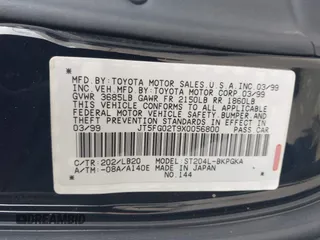 1999 Toyota Celica GT z VIN JT5FG02T9X0056800, wystawiony jako IAAI lot #42374921 z przebiegiem 48 157 mil mil oraz . Historia ofert i sprzedaży dostępna na DreamBid. Obrazek 9.