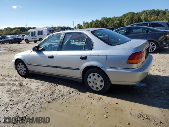 1998 Honda Civic LX with VIN 1HGEJ6677WL019941, listed as a Copart auction lot 72015714 with 41,824 mi miles and Clean Title. Bid and sale history available at carsss.com. Image 2.