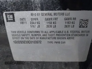 2012 Cadillac CTS Premium with VIN 1G6DS5E30C0103972, listed as a IAAI auction lot 41800076 with 92,100 mi miles and . Bid and sale history available at DreamBid. Image 9.