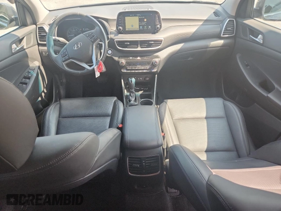 2021 Hyundai Tucson Ultimate with VIN KM8J33AL9MU343048, listed as a Copart auction lot 57421225 with 43,322 mi miles and Salvage title. Bid and sale history available at DreamBid. Image 8.