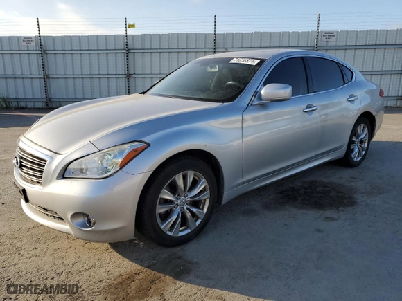 2012 Infiniti M37 with VIN JN1BY1AP9CM336121, listed as a Copart auction lot 71656374 with 125,497 mi miles and Salvage Title. Bid and sale history available at carsss.com. Image 1.