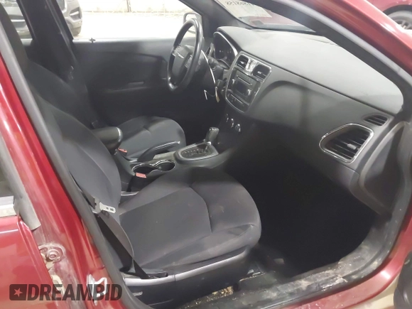 2014 Chrysler 200 LX with VIN 1C3CCBAB8EN207458, listed as a IAAI auction lot 41868158 with 158,610 mi miles. Bid and sale history available at carsss.com. Image 5.