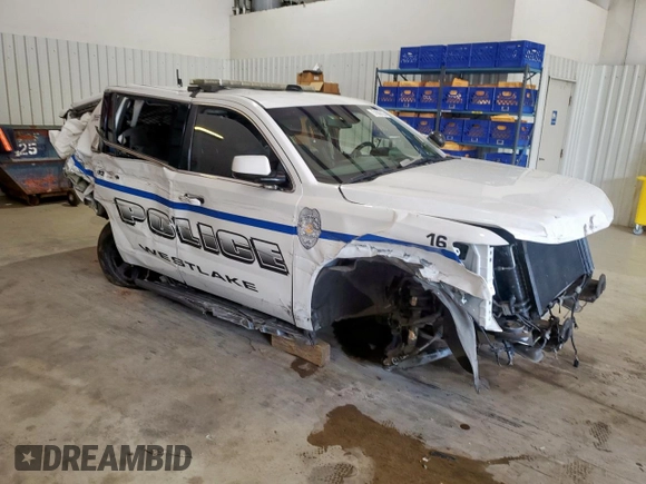 2020 Chevrolet Tahoe Commercial with VIN 1GNLCDEC4LR257930, listed as a Copart auction lot 57886125 with 58,612 mi miles and Salvage title. Bid and sale history available at DreamBid. Image 4.