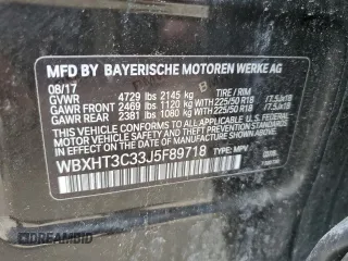 2018 BMW X1 xDrive28i z VIN WBXHT3C33J5F89718, wystawiony jako Copart lot #57726835 z przebiegiem 120 592 mil mil oraz Szkody całkowita. Historia ofert i sprzedaży dostępna na DreamBid. Obrazek 13.