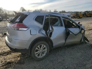 2015 Nissan Rogue SV with VIN 5N1AT2MLXFC798621, listed as a Copart auction lot 50704415 with 0 mi miles and Salvage Title. Bid and sale history available at carsss.com. Image 3.