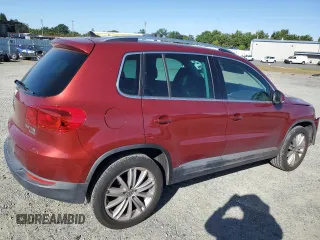 2013 Volkswagen Tiguan SE with VIN WVGBV7AX9DW012368, listed as a Copart auction lot 57244975 with 177,810 mi miles and Salvage title. Bid and sale history available at DreamBid. Image 3.