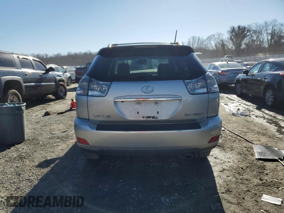 2007 Lexus RX 350 with VIN 2T2GK31U87C025333, listed as a Copart auction lot 43169805 with 258,765 mi miles and Salvage Title. Bid and sale history available at DreamBid. Image 6.