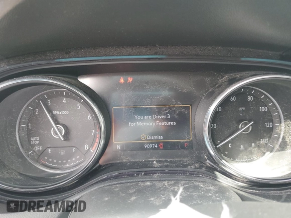 2021 Buick Encore GX Essence with VIN KL4MMFSL1MB144354, listed as a Copart auction lot 48575195 with 90,974 mi miles and Salvage title. Bid and sale history available at DreamBid. Image 9.