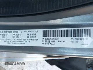 2013 Chrysler 200 LX with VIN 1C3CCBAG1DN736311, listed as a IAAI auction lot 41581741 with 143,892 mi miles. Bid and sale history available at carsss.com. Image 9.