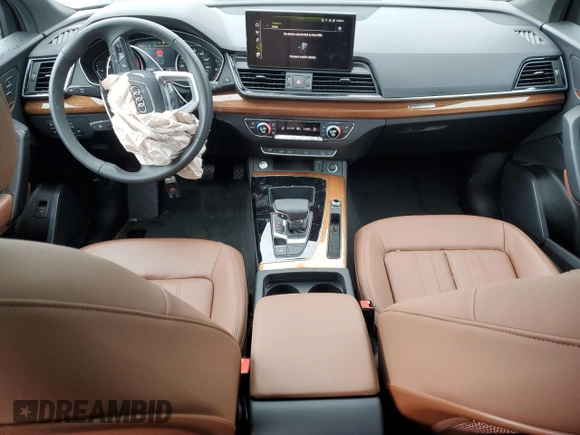 2023 Audi Q5 S line Premium with VIN WA1GAAFYXP2157574, listed as a Copart auction lot 55911315 with 17,830 mi miles and Salvage title. Bid and sale history available at DreamBid. Image 8.
