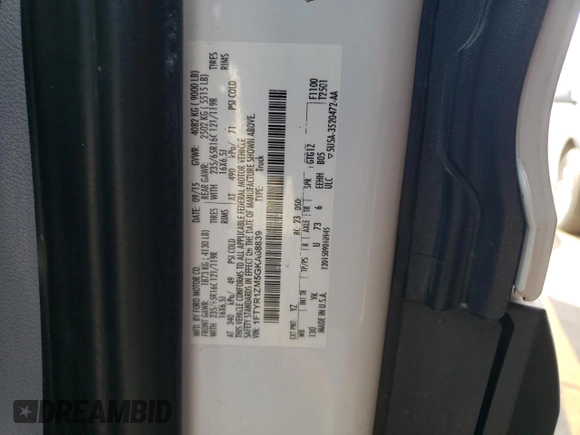 2016 Ford Transit Cargo with VIN 1FTYR1ZM5GKA08839, listed as a Copart auction lot 47363884 with 46,233 mi miles and . Bid and sale history available at DreamBid. Image 13.