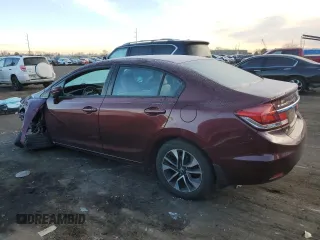 2014 Honda Civic Sedan EX with VIN 2HGFB2F81EH522685, listed as a Copart auction lot 84712914 with 91,501 mi miles and Salvage Title. Bid and sale history available at carsss.com. Image 2.
