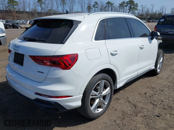 2020 Audi Q3 S line Premium Plus with VIN WA1EECF37L1099564, listed as a IAAI auction lot 41860268 with 55,389 mi miles and . Bid and sale history available at DreamBid. Image 4.
