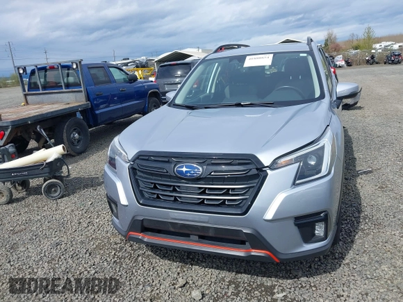 2023 Subaru Forester Sport with VIN JF2SKAJC0PH519600, listed as a IAAI auction lot 41880854 with 27,996 mi miles. Bid and sale history available at carsss.com. Image 12.