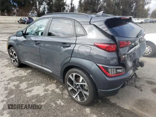 2023 Hyundai Kona Limited with VIN KM8K53A37PU994388, listed as a Copart auction lot 44437715 with 26,484 mi miles and Salvage Title. Bid and sale history available at carsss.com. Image 2.