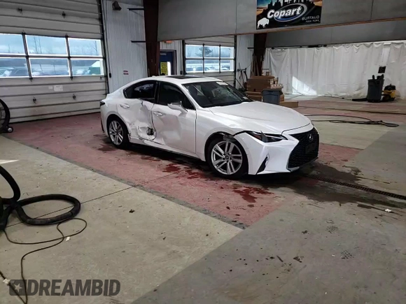 2021 Lexus IS with VIN JTHC81F20M5047119, listed as a Copart auction lot 87602185 with 16,575 mi miles and Salvage Title. Bid and sale history available at carsss.com. Image 10.