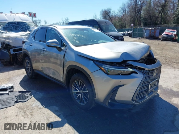 2025 Lexus NX 350 z VIN 2T2AGCEZ6SC070955, wystawiony jako IAAI lot #41821895 z przebiegiem 8 632 mil mil oraz . Historia ofert i sprzedaży dostępna na DreamBid. Obrazek 1.