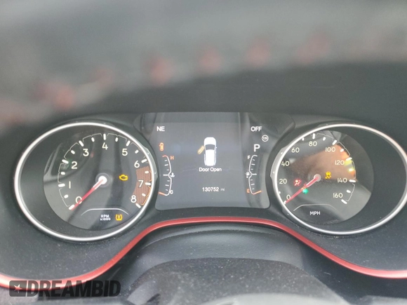 2018 Jeep Compass Trailhawk with VIN 3C4NJDDB3JT168841, listed as a Copart auction lot 59009415 with 130,752 mi miles and Salvage title. Bid and sale history available at DreamBid. Image 9.