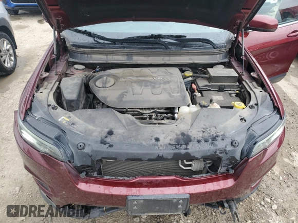 2019 Jeep Cherokee Latitude Plus with VIN 1C4PJMLX1KD250905, listed as a Copart auction lot 54446165 with 83,737 mi miles and Salvage title. Bid and sale history available at DreamBid. Image 12.