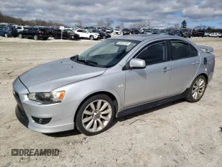 2010 Mitsubishi Lancer GTS with VIN JA32U8FW2AU018158, listed as a Copart auction lot 50004765 with 136,070 mi miles and Clean Title. Bid and sale history available at carsss.com. Image 1.
