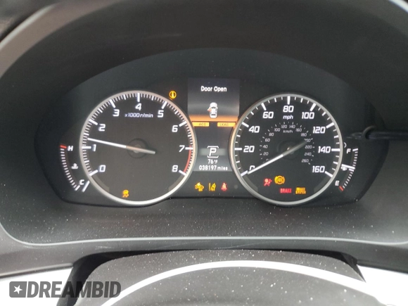 2019 Acura ILX Premium with VIN 19UDE2F77KA002703, listed as a Copart auction lot 61183505 with 38,197 mi miles and Salvage title. Bid and sale history available at DreamBid. Image 9.