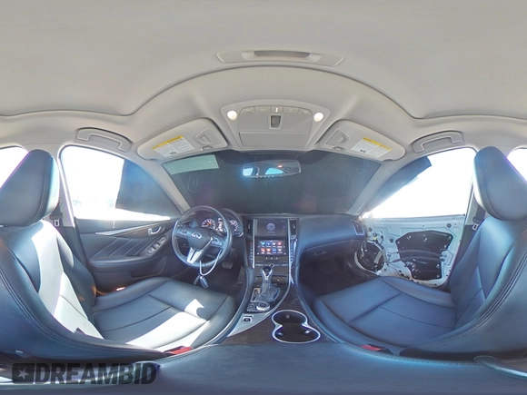 2019 Infiniti Q50 Luxe with VIN JN1EV7ARXKM558286, listed as a Copart auction lot 47453495 with 95,086 mi miles and Salvage Title. Bid and sale history available at carsss.com. Image 12.