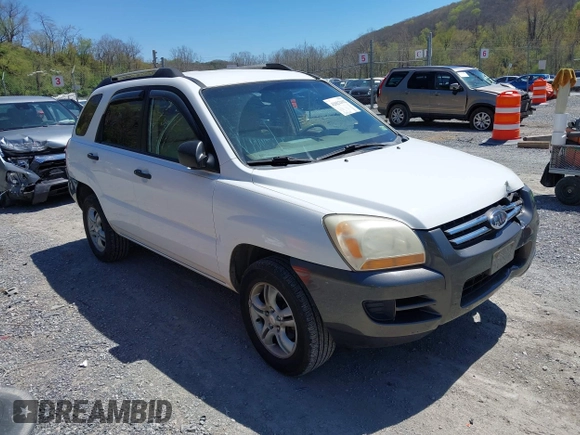 2006 Kia Sportage LX with VIN KNDJF723567151614, listed as a IAAI auction lot 42022102 with 128,564 mi miles and . Bid and sale history available at carsss.com. Image 1.