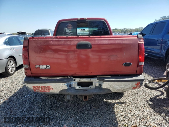 2003 Ford Super Duty F-250 XL with VIN 1FTNW20PX3EB63548, listed as a Copart auction lot 47360185 with 231,403 mi miles and Salvage Title. Bid and sale history available at carsss.com. Image 6.