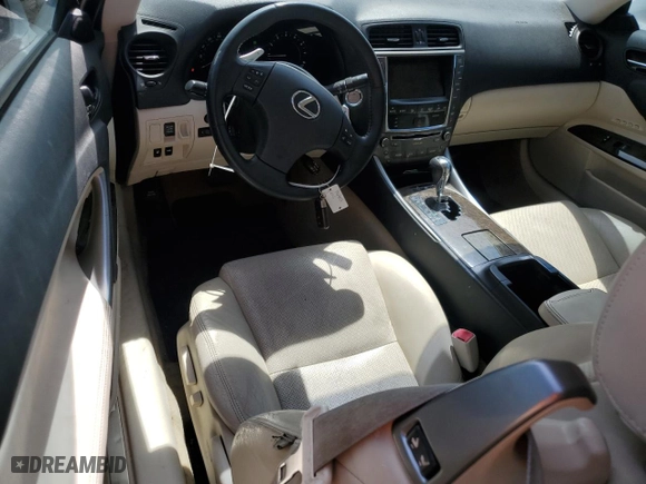2010 Lexus IS 250C with VIN JTHFF2C25A2503528, listed as a Copart auction lot 51062085 with 209,582 mi miles and Salvage Title. Bid and sale history available at carsss.com. Image 8.