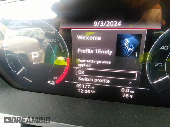 2019 Audi e-tron Prestige с VIN WA1VAAGE0KB007669, выставлен на аукционе IAAI как лот 40253514 с пробегом 45 177 миль миль и . История ставок и продаж доступна на DreamBid. Изображение 15.