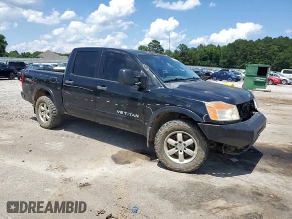 2011 Nissan Titan Pro-4X with VIN 1N6BA0EC6BN313680, listed as a Copart auction lot 60335995 with 241,301 mi miles and Salvage title. Bid and sale history available at DreamBid. Image 4.